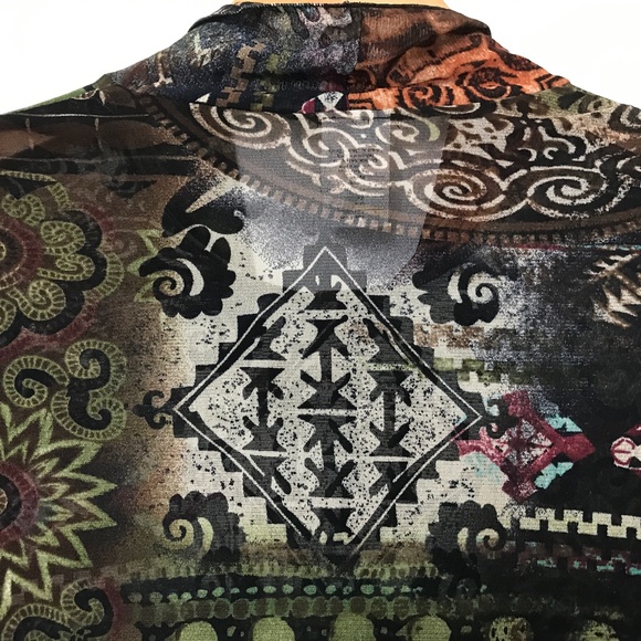 Hoang Nguyen Sz L Top Semi Cowl Multicolor Mesh - Picture 4 of 10